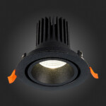 ST705.438.10 Св-к встр. Черный LED 1*10W 3000K 750Lm Ra>90 38° IP20 D102xH85 170-240V Встраиваемые светильники — изображение 2