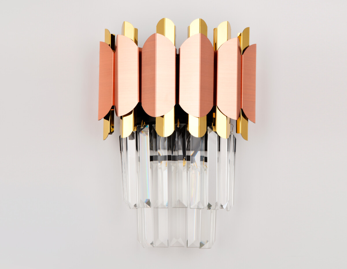 TR5294/2 PGD/GD розовое золото/золото E14/2 max 40W 320*250*140 — изображение 2