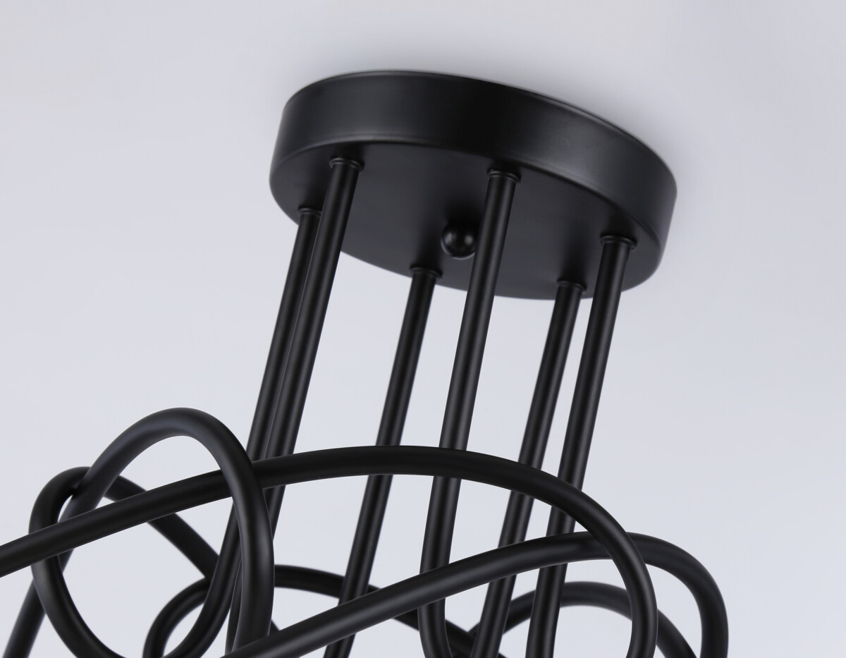 TR80419/6 BK/GD черный/золото E27/6 max 60W D690*370 — изображение 2