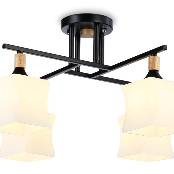 TR9497/4 BK/FR черный/белый матовый E27/4 max 40W D495*280