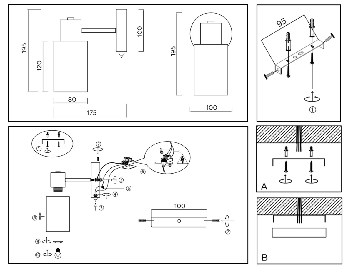 TR9586 BS латунь E14 max 40W 175*100*195 — изображение 6