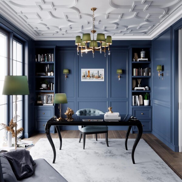 4887/1F MODERN ODL_EX22 159 бронзовый/зеленый/абажур ткань Торшер E27 1*60W LONDON