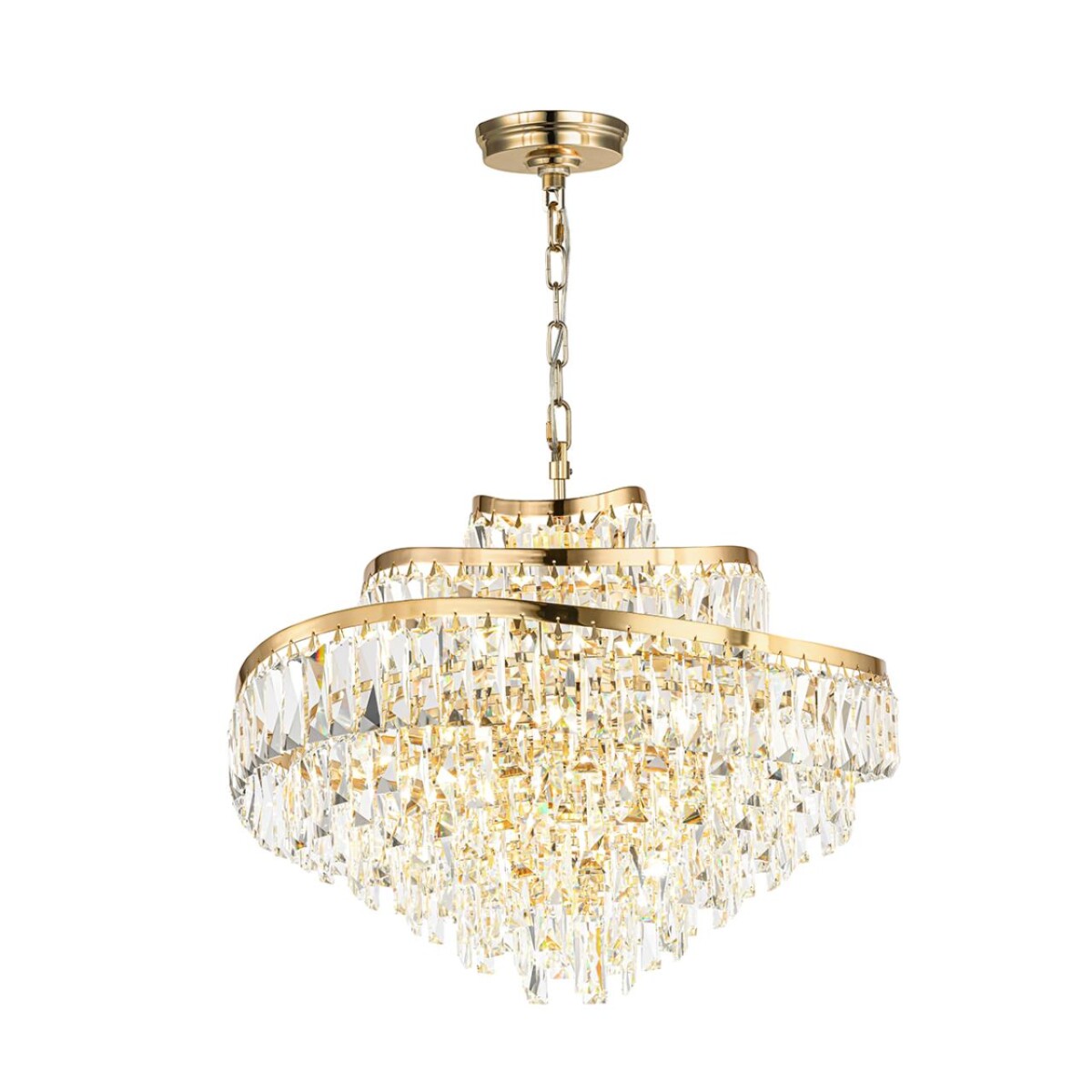 5073/12 HALL (В 2-х КОРОБКАХ) ODL24 605 золото/прозрачный/металл/хрусталь Люстра E14 12*40W WAYTA — изображение 1