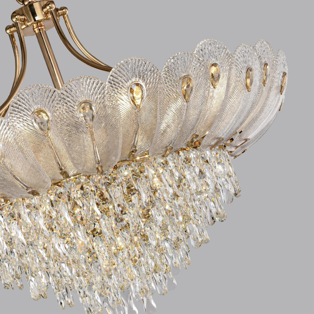 5048/16 HALL ODL24 000 золото/прозрачный/янтарный/металл/хрусталь/стекло Люстра E14 16*40W PAROTI — изображение 3