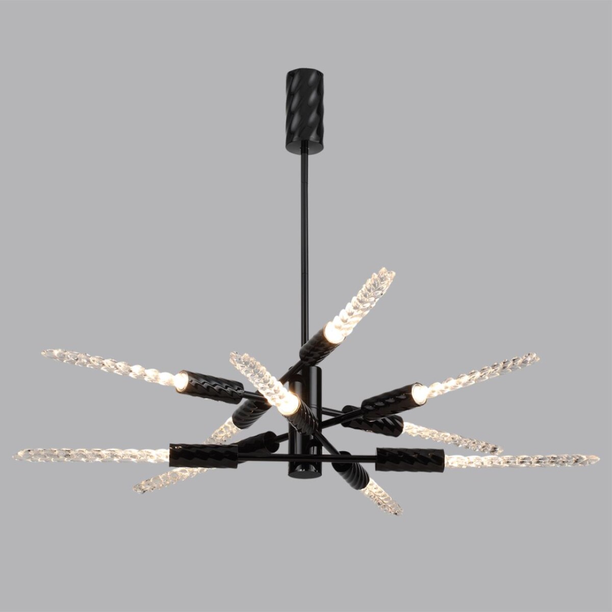 5459/28L L-VISION ODL_EX26 041 черный глянцевый/прозрачн./металл/стекло Люстра LED 28W (10*2.8W) 3000K 1260Лм KOLOS — изображение 5