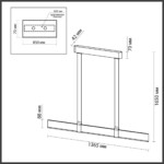 6630/36L HIGHTECH ODL24 000 металл/эко-кожа/ткань/акрил черный/бордовый/бежевый Подвесной светильник IP20 LED 36W 3000K 220V VINCENT — изображение 2