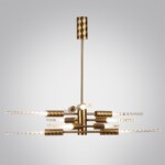 5449/28L L-VISION ODL_EX26 039 сатинированн.латунь/прозрачн./металл/стекло Люстра LED 28W (10*2.8W) 3000K 1260Лм KOLOS — изображение 6