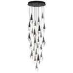 5442/137L L-VISION ODL_EX26 059 черный/бел.матовый/прозрачн./дымчатый/металл/стекло Люстра каскадная LED*137W (24*5.70W) 3000K 11620Лм AFALINA