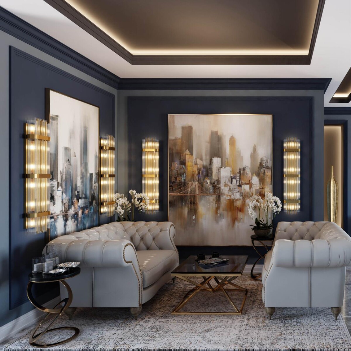 d358fe1d300f3961135f359514317d63 4853/6W HALL ODL_EX21 155 золото/стекло Настенный светильник E14 6*40W высота 1170см EMPIRE — изображение 1