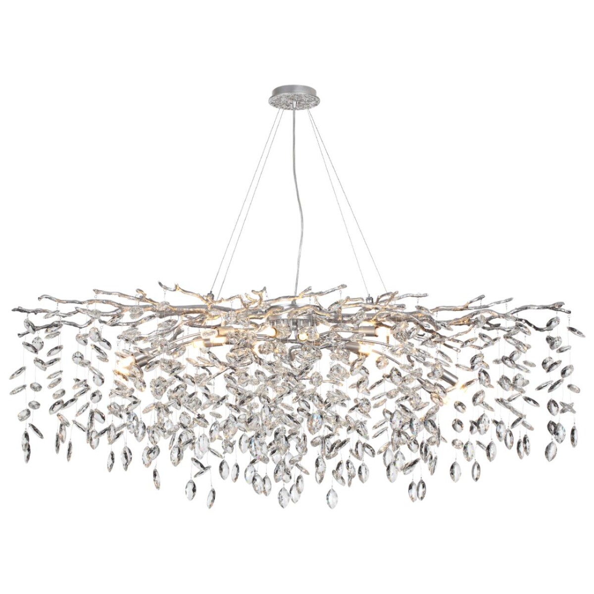 4970/14 HALL ODL24 615 матов.серебристый/алюмин./хрусталь Люстра G9 14*40W DELICA — изображение 3