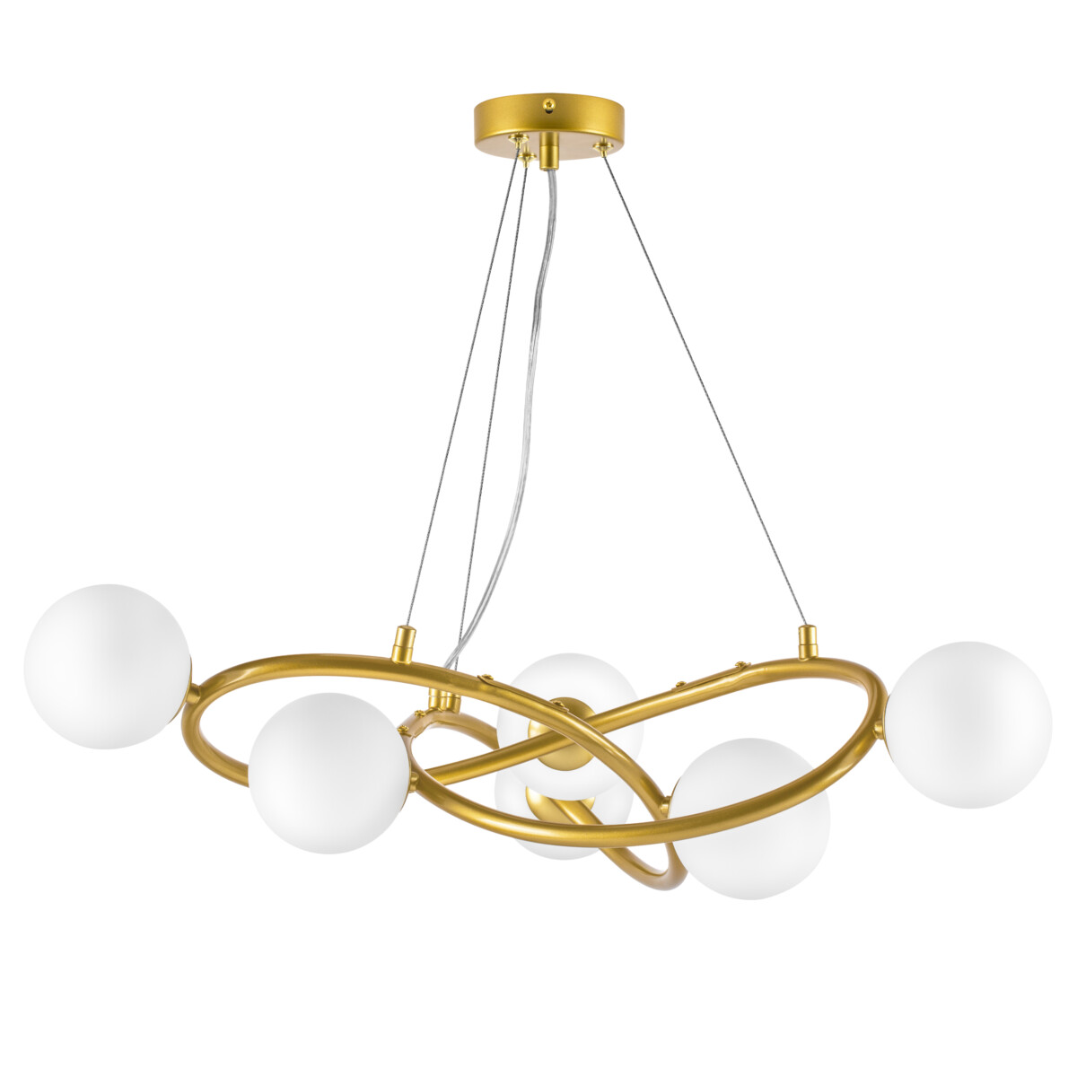 e33587f2bb8411ef80c0c81f66f678af_0f315e57405611f080c0c81f66f678af 799063 Люстра GLOBO 6х6W (led) G9 ЗОЛОТО/БЕЛЫЙ — изображение 1