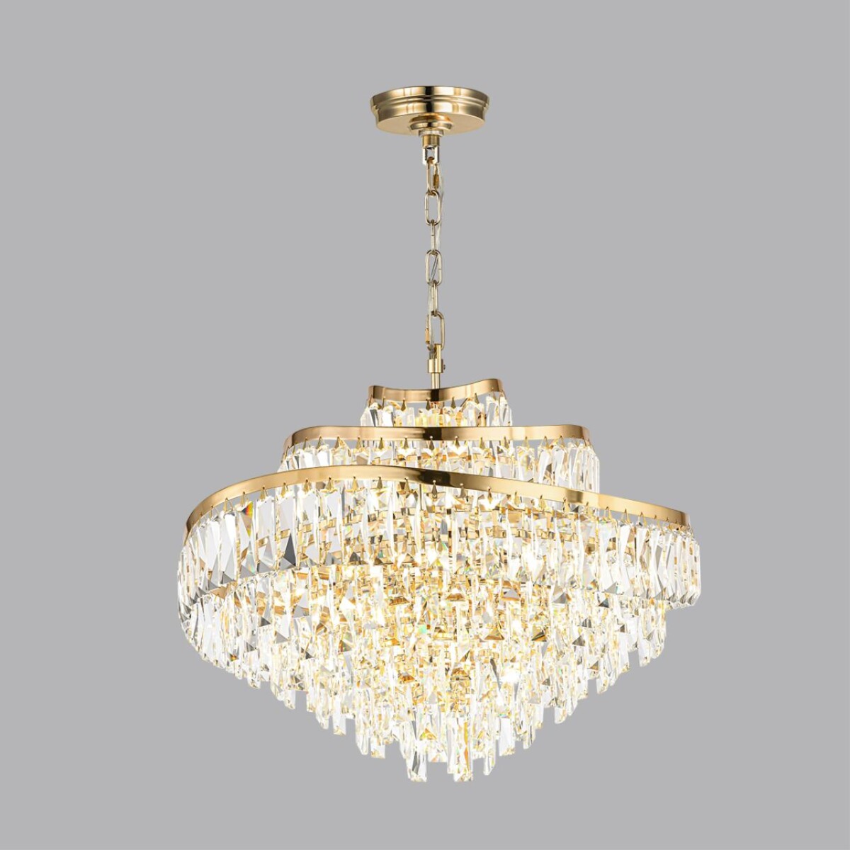 5073/12 HALL (В 2-х КОРОБКАХ) ODL24 605 золото/прозрачный/металл/хрусталь Люстра E14 12*40W WAYTA — изображение 2