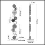 5416/68FL L-VISION ODL_EX23 145 хром/разноцветный металл/стекло Торшер LED 68W 4000K CARAMELLA — изображение 2