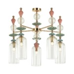 4855/5C CLASSIC ODL_EX21 135 золото/разноцветн./керамика/стекло Люстра потолочная E14 5*40W BIZET — изображение 4