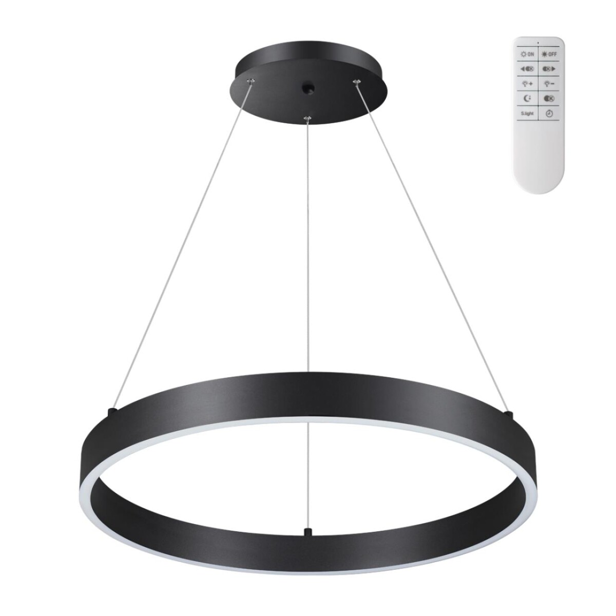 358959 OVER NT22 298 черный Светильник подвесной диммируемый, в комплекте пульт ДУ (2.4G) IP20 LED 3000К~6000К 50W 220V ITER — изображение 1