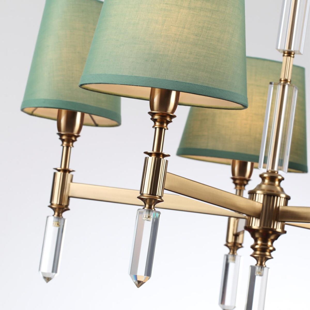 4887/5 MODERN ODL_EX22 159 бронзовый/зеленый/абажур ткань Люстра E14 5*40W LONDON — изображение 6