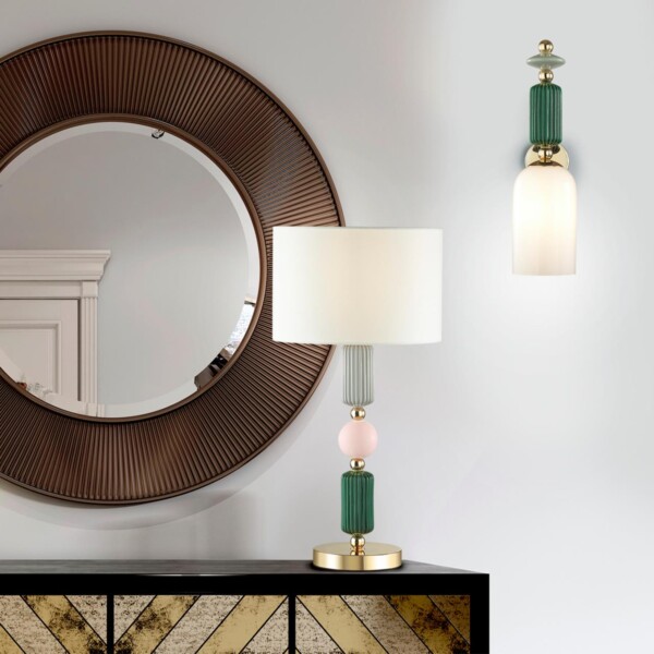 4861/1W CLASSIC ODL_EX21 129 золото/разноцветн./керамика/стекло Бра E14 1*40W CANDY