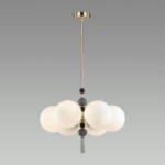 5405/6 MODERN ODL_EX23 123 золотой/серый/зеленый/белый матовый металл/керамика/стекло Люстра E14 6*40W PALLE — изображение 4