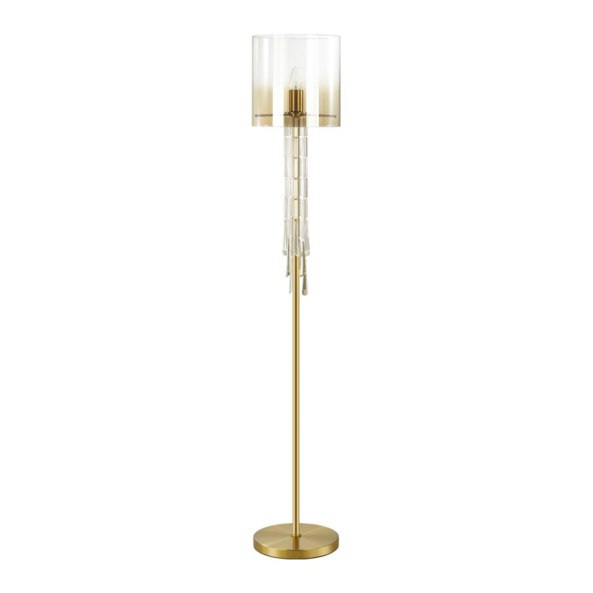 4886/1F HALL ODL_EX23 153 бронзовый/янтарн./металл/стекло Торшер E27 1*40W NICOLE — изображение 1