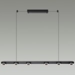 6631/64L HIGHTECH ODL24 317 металл/черный/акрил Подвесной линейный светильник IP20 LED 64W 1667Лм 3000K 220V с раздельным вкл. Верх/низ TURMAN — изображение 4