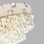 5076/11 HALL (В 2-х КОРОБКАХ) ODL24 599 золото/прозрачный/белый/металл/хрусталь/алебастр Люстра E14 11*40W CHESSI — изображение 4