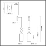 4861/1WA CLASSIC ODL_EX21 129 золото/разноцветн./керамика/стекло Бра E14 1*40W CANDY — изображение 3
