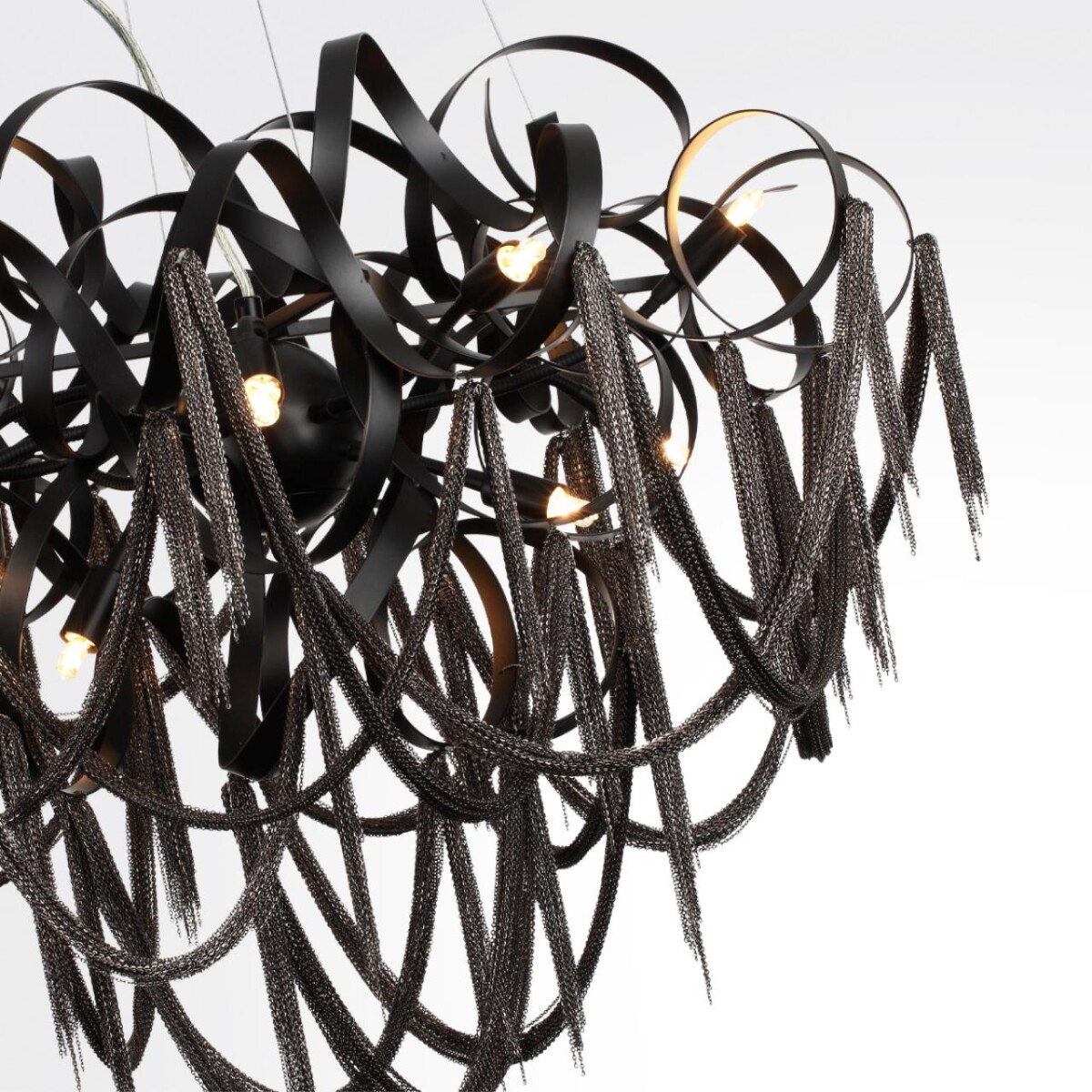 5067/12 HALL ODL24 525 черный матовый/черный хром/металл Люстра G9 12*40W CHAINY — изображение 4