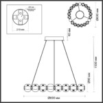 5008/60L L-VISION ODL24 571 золотой/металл/акрил Люстра LED 60W 4000K 5058лм CRYSTAL