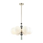 5405/6 MODERN ODL_EX23 123 золотой/серый/зеленый/белый матовый металл/керамика/стекло Люстра E14 6*40W PALLE — изображение 3