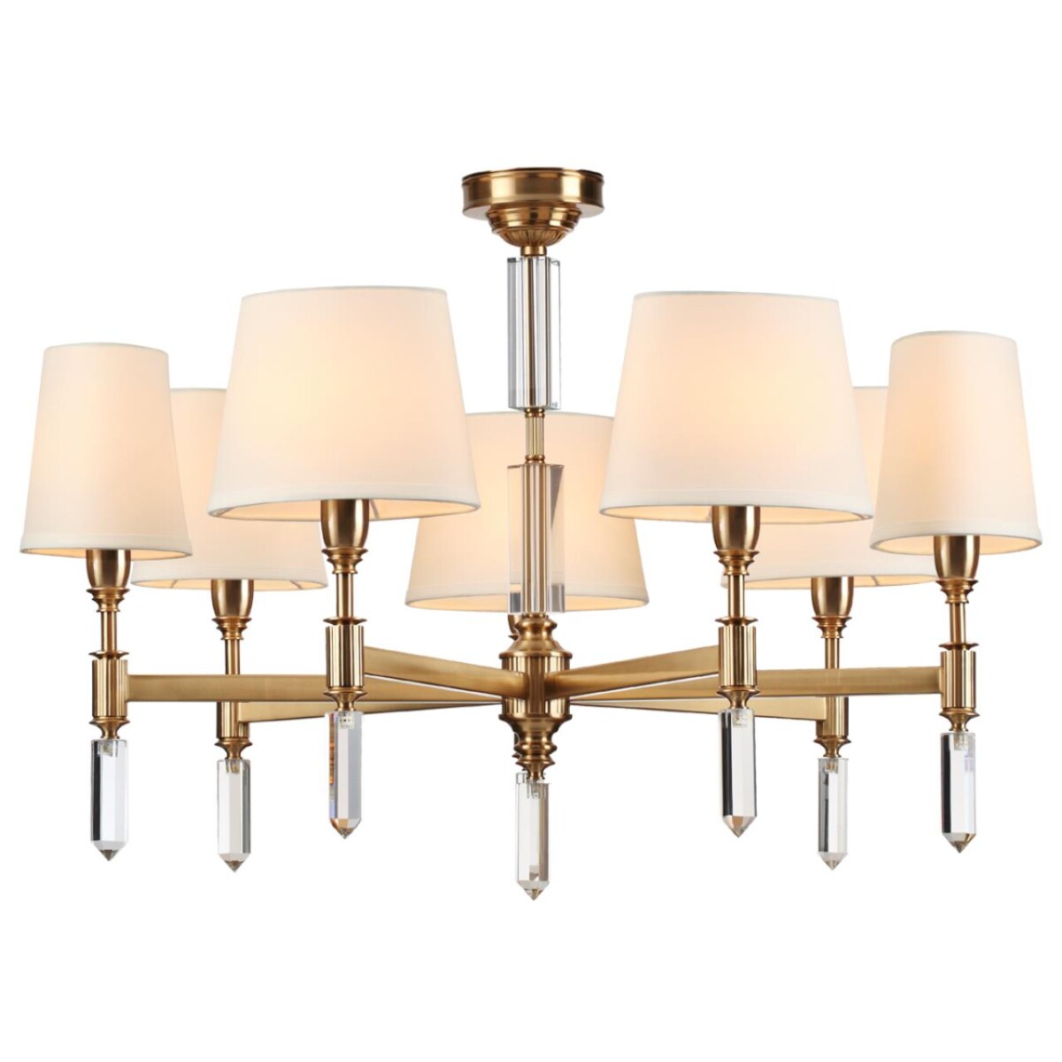 4894/7 MODERN ODL_EX22 161 бронзовый/белый/ткань Люстра E14 7*40W LONDON — изображение 5