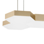 750263 Люстра подвесная FAVO LED-80W 3840LM ЗОЛОТО 4000K — изображение 3