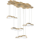 750263 Люстра подвесная FAVO LED-80W 3840LM ЗОЛОТО 4000K