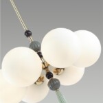 5405/6 MODERN ODL_EX23 123 золотой/серый/зеленый/белый матовый металл/керамика/стекло Люстра E14 6*40W PALLE — изображение 5