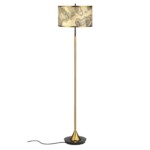 5064/2F MODERN (В 2-х КОРОБКАХ) ODL24 203 античн.бронза/серо-беж./металл/натур.камен."шпон" Торшер E27 LED 2*10W BERGI — изображение 4