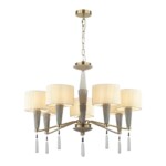 5403/7 CLASSIC ODL_EX23 117 бронзовый/светло-коричневый/кремовый металл/керамика/ткань Люстра E14 7*40W LATTE — изображение 3