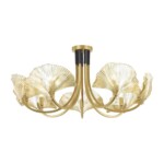 4870/7 HALL ODL_EX22 149 золотой/чёрный/стекло Люстра E14 7*40W VENTAGLIO — изображение 3