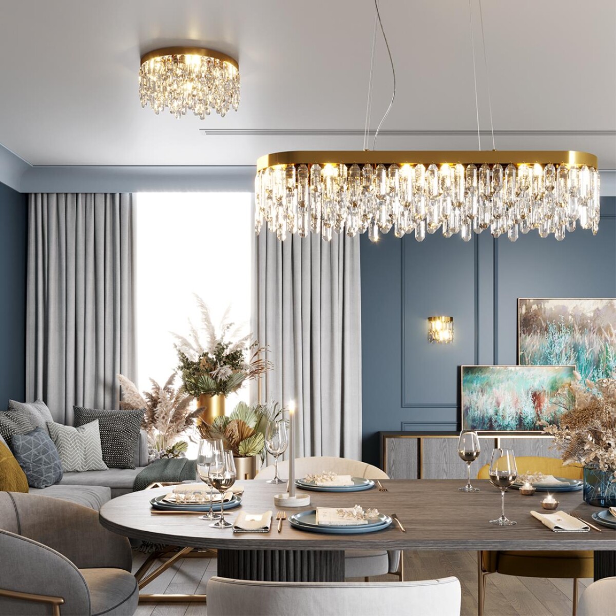 4986/6C HALL ODL22 631 золотой/хрусталь Люстра потолочная E14 6*40W DAKISA — изображение 1