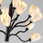 5090/15 MODERN ODL25 553 черный матовый/белый/фарфор Люстра G4 LED 15*5W GARDI — изображение 6