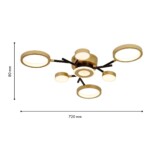 4686-7C, потолочный светильник, D720xH80, LEDx80W/40W/40W, 4300/2230/2160LM, 4000/6500/3500K, included, remote control — изображение 3