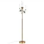 5431/12FL L-VISION ODL_EX25 095 золотой(под латунь)/белый градиент/беж./зеленый/ металл/стекло/керамика Торшер LED 12W 4000K LARK — изображение 3