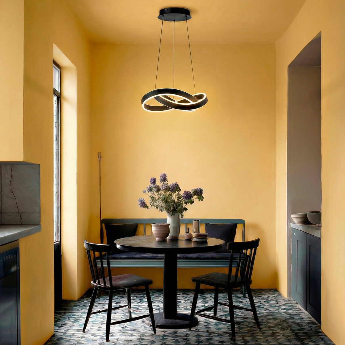 749487 Люстра SATURNO LED 60W 2760LM ЧЕРНЫЙ 3000K — изображение 2