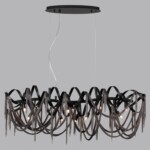 5067/10 HALL ODL24 525 черный матовый/черный хром/металл Люстра G9 10*40W CHAINY — изображение 3