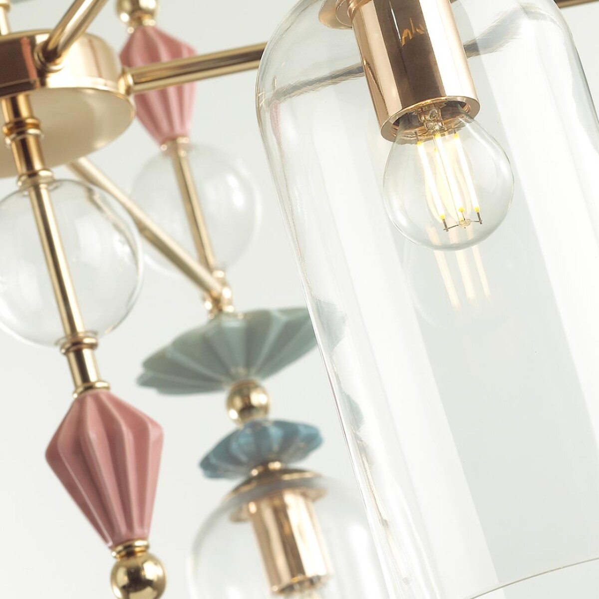 4855/5C CLASSIC ODL_EX21 135 золото/разноцветн./керамика/стекло Люстра потолочная E14 5*40W BIZET — изображение 7