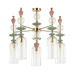 4855/5C CLASSIC ODL_EX21 135 золото/разноцветн./керамика/стекло Люстра потолочная E14 5*40W BIZET