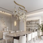 5445/5WL L-VISION ODL_EX25 063 матов.золото/дымч/прозрачн/коньячн/бензинов./металл/стекло Настенный светильник LED*5W 3000K 220Лм LISTVA — изображение 2