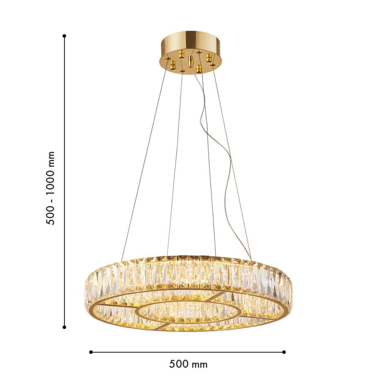 53f825fb24eb60242748804338432d82 4780-5P, подвесная люстра, D500xH650/1150, LEDx43W, 7200LM, 3000/4000/6500K, remote control, included — изображение 3