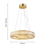 4780-5P, подвесная люстра, D500xH650/1150, LEDx43W, 7200LM, 3000/4000/6500K, remote control, included — изображение 3