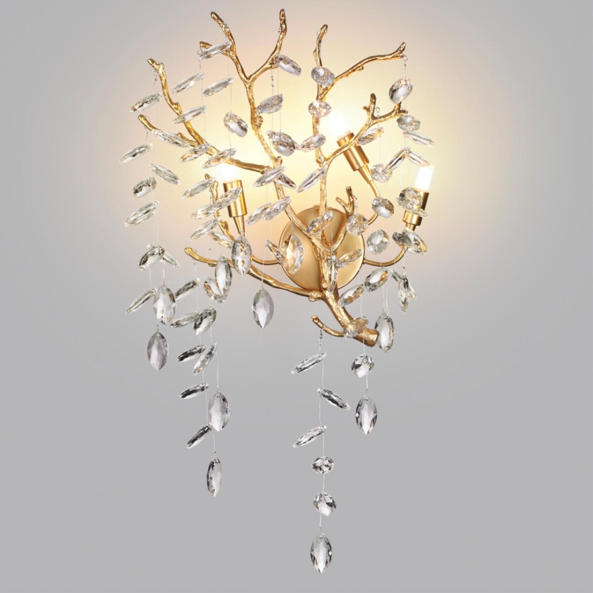 4969/3W HALL ODL24 613 античн.бронза/алюмин./хрусталь Бра G9 3*40W DELICA — изображение 3