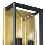 713627 Бра REGOLO 2х40W E14 ЧЕРНЫЙ МАТОВЫЙ/ЗОЛОТО — изображение 4