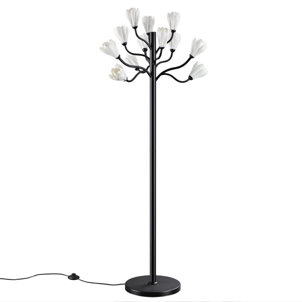 5090/12F MODERN ODL25 553 черный матовый/белый/фарфор Торшер G4 LED 12*5W GARDI — изображение 1